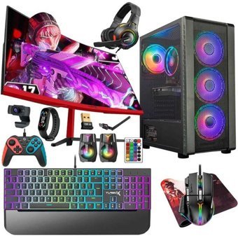 Turbox TX5212 Harici GeForce GTX 1650 Intel Core i3 10100F 16 GB Ram 512 GB SSD Tower FreeDos 23.6 inç Monitörlü Masaüstü Bilgisayar