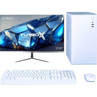 Turbox TX5091 Dahili Intel UHD Graphics 730 Intel Core i5 14400 8 GB Ram 512 GB SSD Tower FreeDos 23.8 inç Monitörlü Masaüstü Bilgisayar