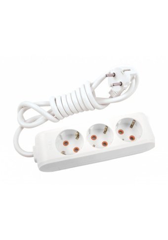 Viko 3500 W Kalın Topraklı 3'lü 2 m Uzatma Kablolu Priz Beyaz