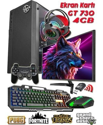 Warbox WOLF Pro Harici Radeon R5 230 Intel Core i5 2520M 16 GB Ram 240 GB SSD Tower FreeDos 19.5 inç Monitörlü Masaüstü Bilgisayar