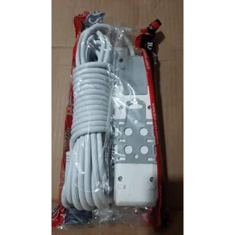 Bul-Max Kalın Topraklı 3'lü 7 m Uzatma Kablolu Priz Beyaz