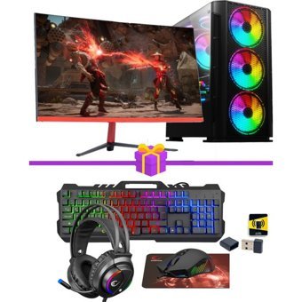 Ramtech TREND X70 Harici GeForce RTX 3060 Ti Intel Core i5 9400F 32 GB Ram 960 GB SSD Tower FreeDos 23.6 inç Monitörlü Masaüstü Bilgisayar