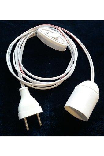 Elektrikçim İnce Anahtarlı 1'li 5 m Uzatma Kablolu Priz Beyaz