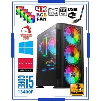 Zeiron Ares Zx15 Harici GeForce RTX 3060 Ti Intel Core i5 13400F 16 GB Ram DDR4 512 GB SSD Tower FreeDos Masaüstü Bilgisayar
