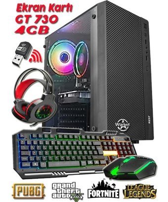 Warbox JETT MAX Harici GeForce GT 730 Intel Core i5 2400 8 GB Ram 250 GB HDD + 128 GB SSD Tower FreeDos Masaüstü Bilgisayar