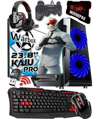 Warbox KAJU Pro Harici Radeon RX 550 Intel Core i5 6500 16 GB Ram 512 GB SSD Tower FreeDos 23.6 inç Monitörlü Masaüstü Bilgisayar