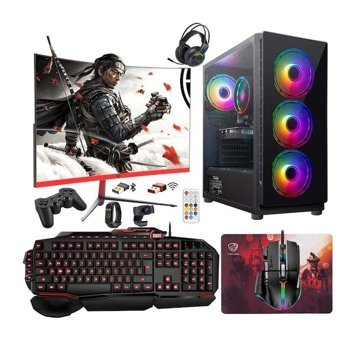 Turbox RADİANT Harici GeForce GTX 1660 Super Intel Core i5 10400F 16 GB Ram 512 GB SSD Tower FreeDos 23.6 inç Monitörlü Masaüstü Bilgisayar