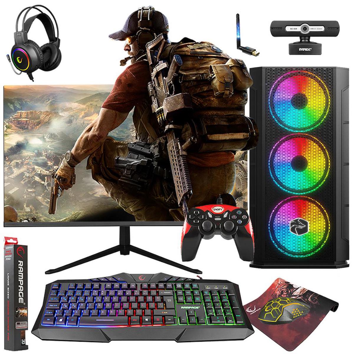 Zeiron AMX40 Harici Radeon RX 550 AMD Ryzen 5 3600 8 GB Ram DDR4 500 GB HDD + 240 GB SSD Tower FreeDos Masaüstü Bilgisayar