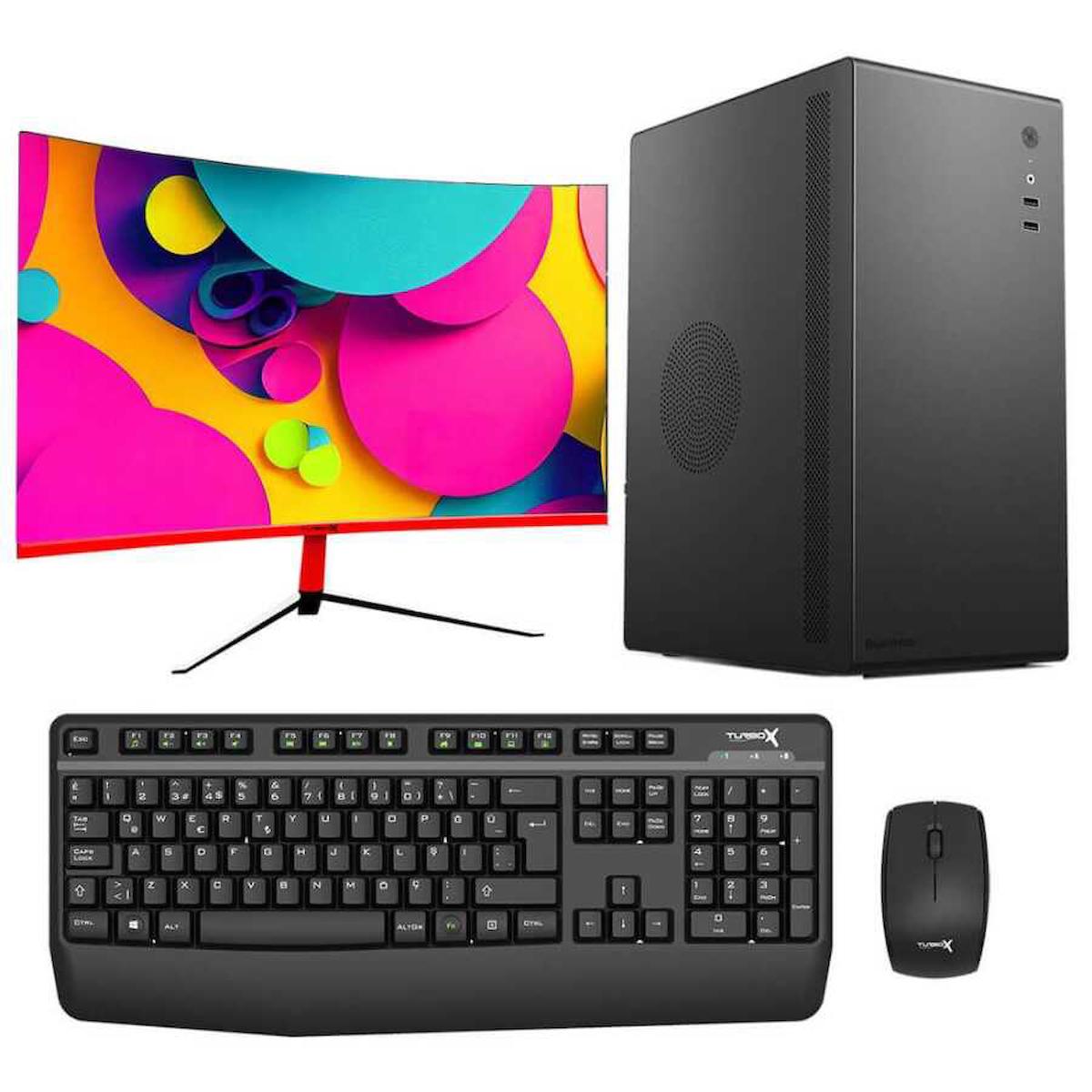 Turbox TX3371 Dahili Intel UHD Graphics 630 Intel Core i3 10100 16 GB Ram DDR4 512 GB SSD Tower FreeDos Masaüstü Bilgisayar