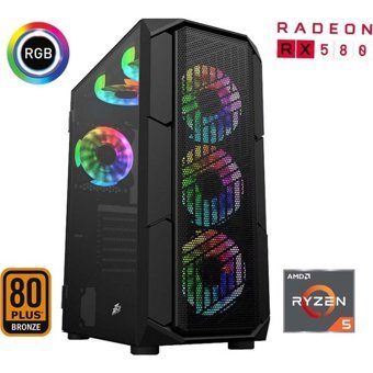 Xaser XSR450 Harici GeForce RTX 3060 Ti AMD Ryzen 5 3600 16 GB Ram 512 GB SSD Tower FreeDos Masaüstü Bilgisayar