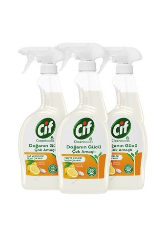 Cif Doğanın Gücü Limon Karbonatlı Yüzey Temizleyici 3x750 ml