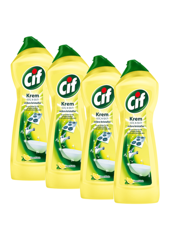 Cif Krem Limon Kokulu Yüzey Temizleyici 4x750 ml
