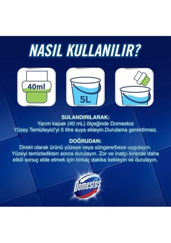 Domestos Bahar Çiçekleri Kokulu Yüzey Temizleyici 3x1.5 lt