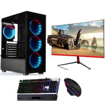 Oleas ZX70 Harici GeForce GT 730 Intel Core i5 3470 16 GB Ram 256 GB SSD Tower FreeDos 23.6 inç Monitörlü Masaüstü Bilgisayar