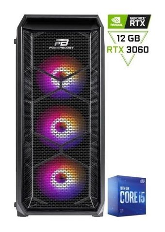 Pcbox Harici GeForce RTX 3060 Intel Core i5 10400F 16 GB Ram DDR4 500 GB SSD Tower FreeDos Masaüstü Bilgisayar