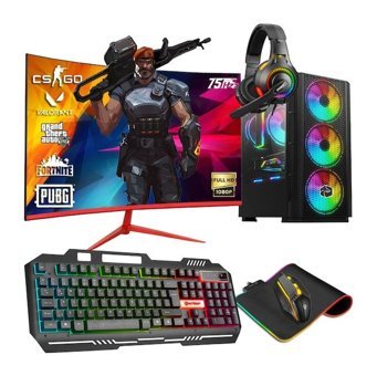 Zeiron FX70 Harici GeForce GTX 1050 Ti Intel Core i5 3470 16 GB Ram 240 GB SSD Tower FreeDos 23.8 inç Monitörlü Masaüstü Bilgisayar
