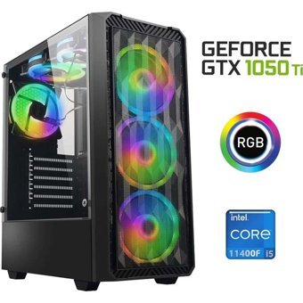 Xaser XSR549 Harici GeForce GTX 1050 Ti Intel Core i5 11400F 16 GB Ram 256 GB SSD Tower FreeDos Masaüstü Bilgisayar