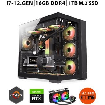 Zeiron BLADE RTX10 Harici GeForce RTX 3060 Intel Core i7 12700F 16 GB Ram 1 TB SSD Tower FreeDos Masaüstü Bilgisayar