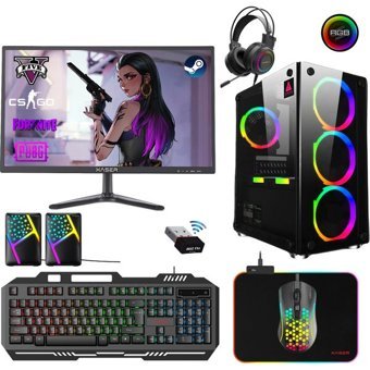 Xaser XSR245 Harici Radeon RX 550 Intel Core i7 3770 8 GB Ram 256 GB SSD Tower FreeDos 21.5 inç Monitörlü Masaüstü Bilgisayar