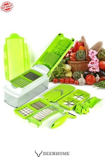 Nicer Dicer Hazneli Çelik 17 Parça Rende Seti