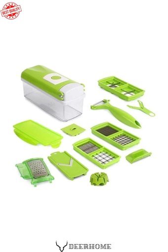 Nicer Dicer Hazneli Çelik 17 Parça Rende Seti