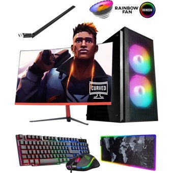 Ramtech STURNER X20 Harici GeForce GTX 1050 Ti Intel Core i5 4570 16 GB Ram 512 GB SSD Tower FreeDos 23.6 inç Monitörlü Masaüstü Bilgisayar