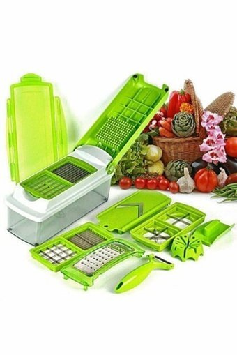 Nicer Dicer Hazneli Çelik 17 Parça Rende Seti