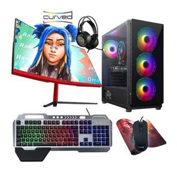 Turbox TX4546 Harici Radeon RX 550 AMD Ryzen 5 3600 32 GB Ram 512 GB SSD Tower FreeDos 23.6 inç Monitörlü Masaüstü Bilgisayar