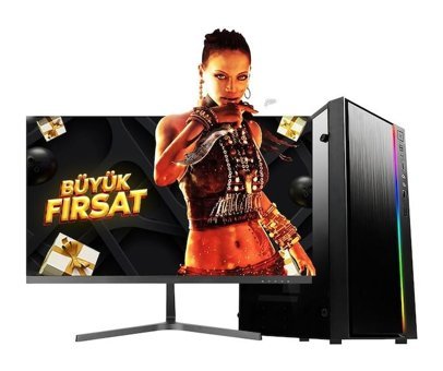 Ramtech ASTRAL KX50 M Harici Radeon R5 230 Intel Core i5 12400F 16 GB Ram 480 GB SSD Tower FreeDos 24 inç Monitörlü Masaüstü Bilgisayar