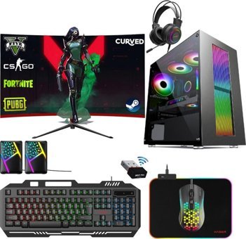 Xaser XSR296 Harici GeForce GT 730 Intel Core i5 3470 16 GB Ram 256 GB SSD Tower FreeDos 24 inç Monitörlü Masaüstü Bilgisayar
