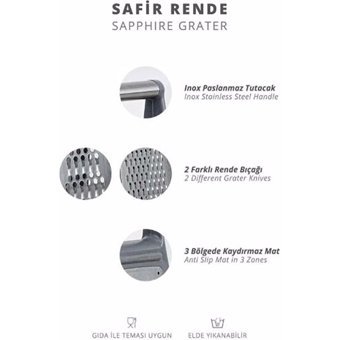 Freecook Safir Çelik Üçgen Rende