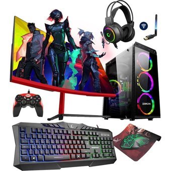 Noder PXR10 Harici GeForce RTX 3050 AMD Ryzen 7 5700X 32 GB Ram 1 TB SSD Tower FreeDos 24 inç Monitörlü Masaüstü Bilgisayar