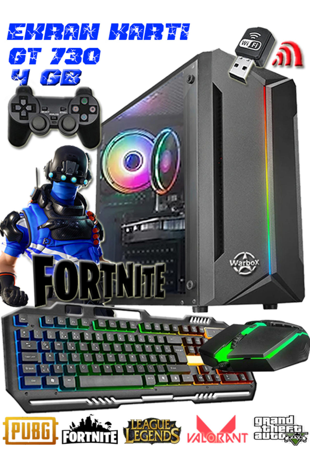 Tork TORK MAX Harici GeForce GT 730 Intel Core i7 860 8 GB Ram 256 GB SSD Tower FreeDos Masaüstü Bilgisayar