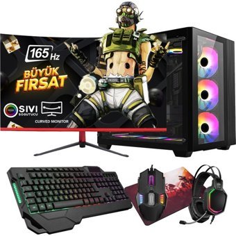 Ramtech PRİME KX20-M Harici GeForce RTX 3060 Intel Core i5 12400F 32 GB Ram 480 GB SSD Tower FreeDos 27 inç Monitörlü Masaüstü Bilgisayar