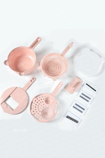 Arsimo Hazneli Plastik 9 Parça 9 Fonksiyonlu Rende Seti