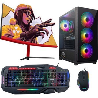 Turbox TX4423 Harici GeForce RTX 3060 Ti Intel Core i7 4770 16 GB Ram 1 TB SSD Tower FreeDos 23.6 inç Monitörlü Masaüstü Bilgisayar