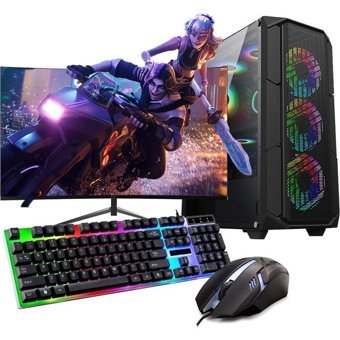Rogame RKT660095 Harici GeForce GTX 1050 Ti Intel Core i3 10100F 8 GB Ram 120 GB + 1 TB SSD Tower FreeDos 24 inç Monitörlü Masaüstü Bilgisayar