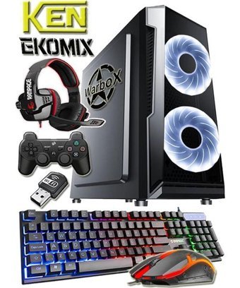 Warbox KEN EKOMİX Harici Radeon R7 240 Intel Core i3 6100T 8 GB Ram 240 GB SSD Tower FreeDos Masaüstü Bilgisayar