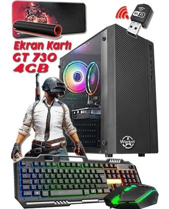 Warbox PUBG MİX Harici GeForce GT 730 Intel Core i5 2400 8 GB Ram 250 GB HDD + 128 GB SSD Tower FreeDos Masaüstü Bilgisayar