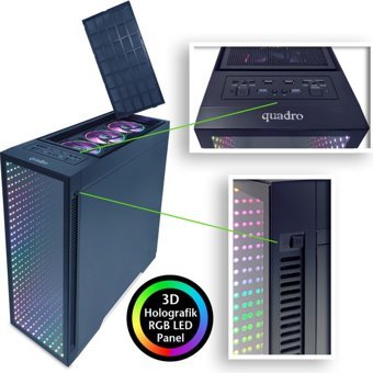Quadro TİTAN Power RX56322 Harici GeForce RTX 3060 AMD Ryzen 5 5600X 32 GB Ram 1 TB SSD Tower FreeDos Masaüstü Bilgisayar