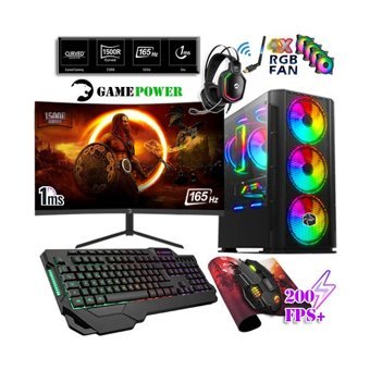 Zeiron GPR19 Harici GeForce GTX 1050 Ti AMD Ryzen 5 3600 16 GB Ram 3 TB HDD + 512 GB SSD Tower FreeDos 23.6 inç Monitörlü Masaüstü Bilgisayar