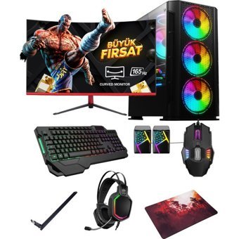 Ramtech DG-İ5-6500 EKSTRA Harici Radeon RX 550 Intel Core i5 6500 16 GB Ram 960 GB SSD Tower FreeDos 23.6 inç Monitörlü Masaüstü Bilgisayar