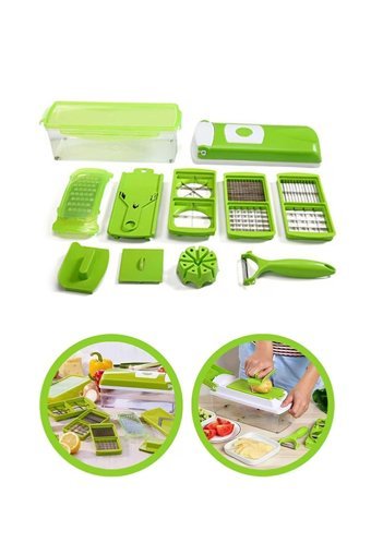 Colizon Nicer Dicer Plus Hazneli Çelik 8 Parça Rende Seti