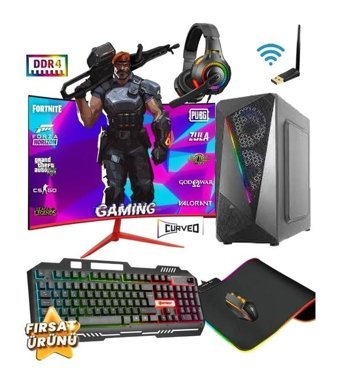 Ramtech PRİZMA Harici Radeon RX 580 AMD Ryzen 5 5600 16 GB Ram 512 GB SSD Tower FreeDos 23.6 inç Monitörlü Masaüstü Bilgisayar