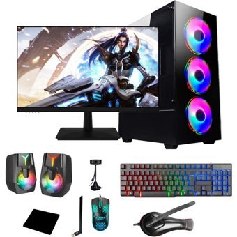 Ramtech DG296 Harici Radeon RX 550 Intel Core i5 M2 16 GB Ram 512 GB SSD Tower FreeDos 24 inç Monitörlü Masaüstü Bilgisayar