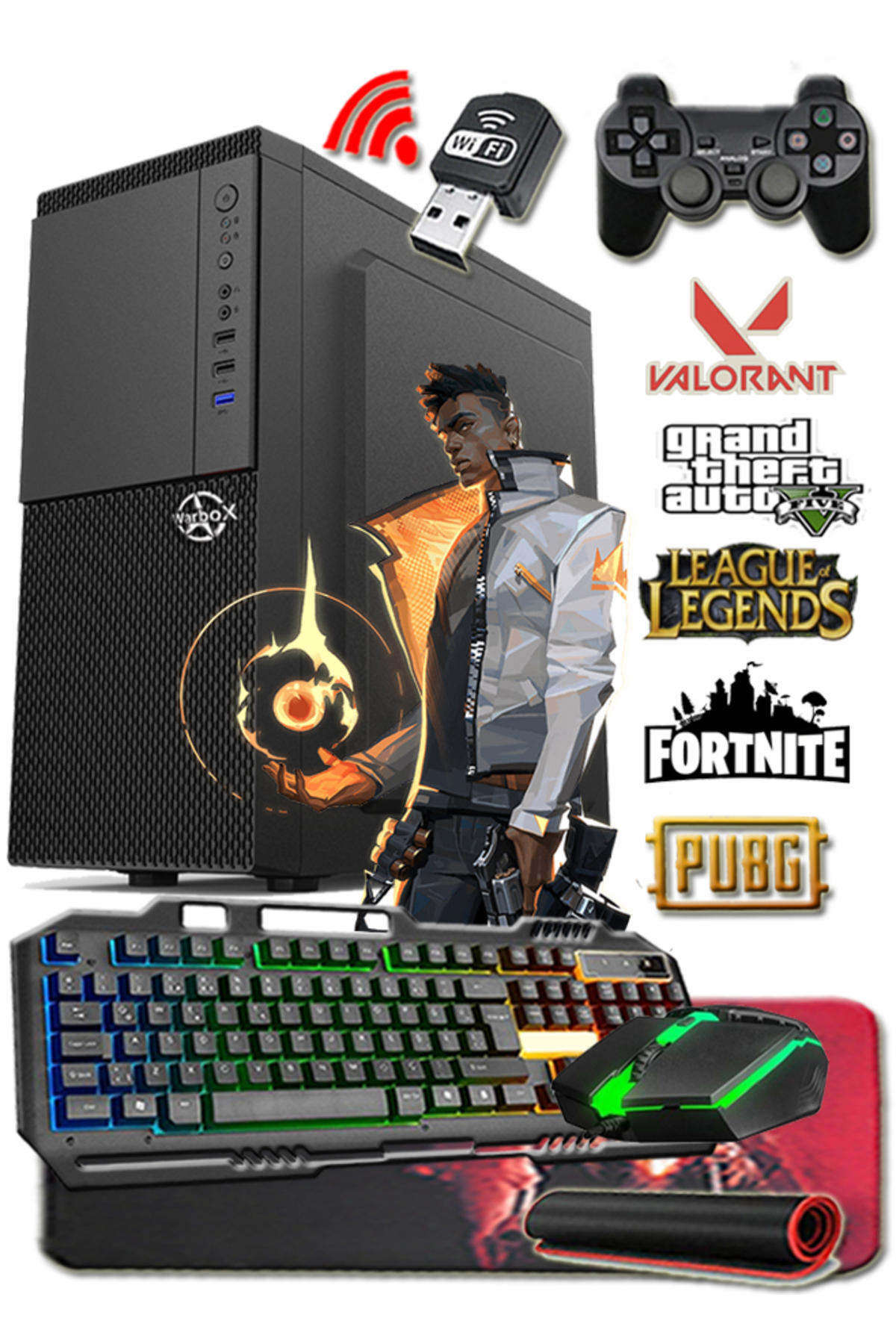 Phoenix MAX Harici GeForce GT 730 Intel Core i5 3470 8 GB Ram 256 GB SSD Tower FreeDos Masaüstü Bilgisayar