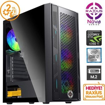 Raxius Nova G1 I7 406T-27F04F Harici GeForce RTX 4060 Ti Intel Core i7 12700F 16 GB Ram 1 TB SSD Tower FreeDos Masaüstü Bilgisayar