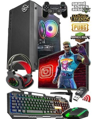Warbox NEON Pro Harici Radeon R7 240 Intel Core i5 650 8 GB Ram 250 GB HDD + 256 GB SSD Tower FreeDos 19.5 inç Monitörlü Masaüstü Bilgisayar