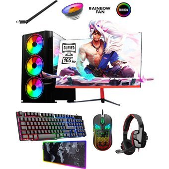 Ramtech SİMİLAR X10 Harici GeForce RTX 3060 Ti AMD Ryzen 5 3600 32 GB Ram 512 GB SSD Tower FreeDos 23.6 inç Monitörlü Masaüstü Bilgisayar