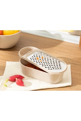 English Home Lily Hazneli Plastik 23 cm Koyu Bej Rende